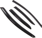 WD2-305 Dark Smoke 4 Pcs Set Window Visor (Outside Mount) Deflector Rain Guard Compatible with 2010-2013 Mazda Mazda3 Sedan