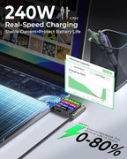【2026 Upgraded】3-in-1 240W Invisible Stand Fast Charging Cable, Chubby USB A/C to USB C Cable, 90 Degree Type C Charger Cord (4FT) with Built-in Phone Stand, for iPhone 17/16 Pro Max Galaxy S26 Ultra