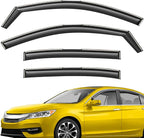 Extra Durable Window Deflectors in-Channel Window Visors Rain Guards Fit for Honda Accord 2013-2017 Sedan, Sun Visors, Wind Vent for Shades, Exterior Car Accessories - 4pcs. AG0749