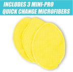 95164 Reach & Clean Wet-Dry Pro Windshield Cleaning Tool With Extendable Handle, Standard and Mini Cleaning Heads, Reusable Microfiber Pads, and Storage Bag for Auto and Home Glass
