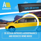Extra Durable Window Deflectors Tape-On Window Visors Rain Guards Fit for Volkswagen (VW) Routan 2009-2014, Sun Visors, Wind Vent for Shades, Exterior Car Accessories - 4pcs. AG0197