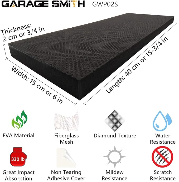 GWP02S Garage Wall Protector Car Door Protectors, Designed in Germany (2, Black)