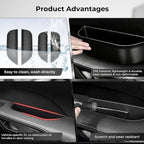 4PCS Door Side Storage Box for Lexus RX 350h 450h 500h 2023 2024 2025 Car Door Accessories, Front Rear Door Insert Organizer Tray Door Handle Storage (Black)