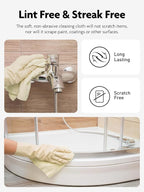 Microfiber Cleaning Cloth Roll- 30 Sheets, 12" x 12" (Beige) | Super Absorbent, Lint-free, Tear-away Microfiber Towel Roll, for All-Purpose Cleaning, Reusable Alternative to Paper Towels