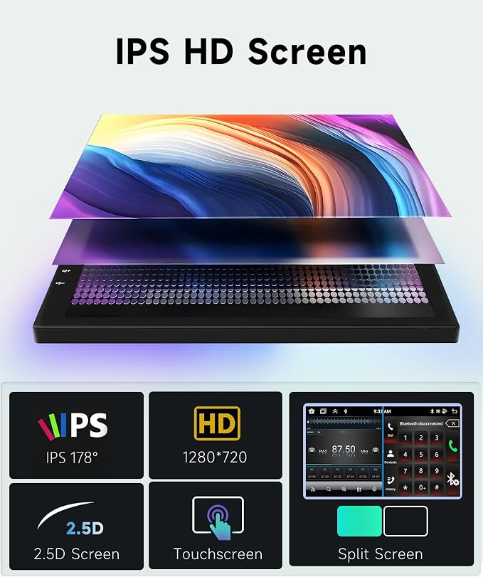 8 CORE 6G+128G Car Radio Stereo for Honda CRV 2002-2006 with Wireless CarPlay Android Auto, 9 Inch 1280 * 720P IPS Touch Screen Head Unit Android 13 GPS WiFi Bluetooth 32-Band DSP SWC HD Camera