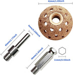 53Pcs Tire Patch Kit Heavy Duty, Tire Repair Tools 42 mm Tungsten Steel Buffing Wheel with 32/42/58mm Tire Patches, Inner Liner Scraper, Tire Patch Roller for Car Motorcycle Bike tractors Grinding