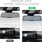 Car Rear View Mirror Protector Frame, Silicone Auto Rearview Edge Protection Cover Compatible with Model 3 Model Y, Interior Rear View Trim Frame Decoration, Car Accessories (Black)