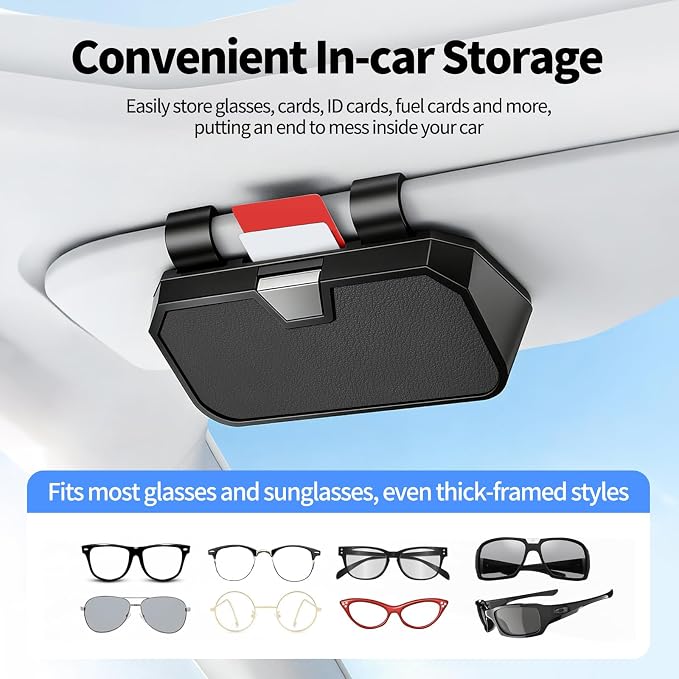 Sunglasses Holder for Car Visor Leather Eyeglasses Organizer Case for BMW X3 X5 X7 X1 3 4 2 5 Series Accessories