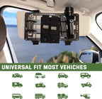 Aluminum Alloy Molle Visor Organizer,Rigid Aluminum Alloy MOLLE Panel Compatible with Backpack Tactical, Versatile Car Sun Visor Organizer for Trucks Vehicle SUV Interior Accessories