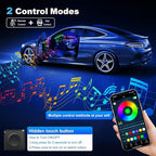 Dreamcolor Acrylic Interior Car LED Strip Light with Wireless APP, RGB 14 in 1 with 175 inches 593 LEDs Fiber Optic Ambient Lighting Kits, 16 Million Colors Sound Active Function Car Neon Lights
