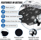 Car Front Windshield Snow Cover, 74×66 Inch Anti Ice Frost Windshield Protector, Windproof Oxford Front Window Cover, Winter Car Accessories for Cars, Trucks, SUVs, Lorries (Front Cover)