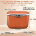 Car Trash Can, Waterproof Multi‑Functional Auto Trash Bin for Door/Console/Seat Back, Universal Vehicle Garbage Can for Car/Truck/SUV Drivers (Orange)