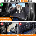 Dog Back Seat Extender for Truck,Truck Seat Cover Back Seat,Dog Hammock for Truck,Pet Seat Covers for Dogs,Hard Bottom Seat Extender for Dogs(Black,for Full Size Truck)