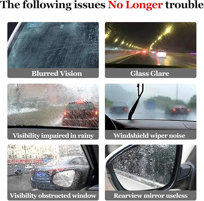 Windshield Cleaner Tool for Automotive Windshield, Window Cleaner Glass Oil Film Cleaner for Car Window Mirror Improve Windshield Clarity and Visibility for Safe Driving (1)