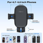 Easy One-Button Release CD Phone Holder for Car, Universal CD Slot Phone Mount, Thick Cases Friendly Cell Phone Holder for iPhone, Google, Samsung, Moto & Other Smartphones (Clamp)