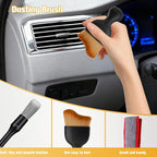 4PCS Car Detailing Brush Kit, Including 1 Ultra Soft No Scratch & 3 Vent Cleaning Brushes, Multi-Use Automotive Interior Detailing Kit, Universal for Most Vehicles