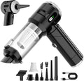 Handheld Car Vacuum Cleaner,25000PA Strong Cyclonic Suction Foldable Mini Vacuum Portable Cordless with Digital Display and One Touch Dust Removal for Car, Home, Office, Kitchen (Silver)