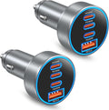 Car Charger USB C, 2Pack 98W 4-Port USB C Car Charger Fast Charging,4 in 1 Cigarette Lighter USB Charger for Multiple Devices,Dual 30W Type C Car Charger Adapter for iPhone 17/16/15 Pro Max,Galaxy