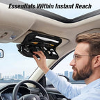 Visor Organizer, Car Visor Organizer | Tactical Visor Organizer | MOLLE Visor Organizer | Sun Visor Organizer with Sunglasses Holder | Pockets | Card Slots