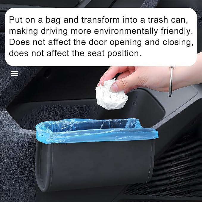 Car Seat Side Storage Pocket, Leather Hanging Foldable Multifunctional Vehicle Front Door Back Organizer Box, Waterproof Auto Interior Organizing Container, Universal fit(Beige)