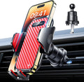 Phone Holders for Your Car Ultimate Military-Grade Car Phone Holder Mount【Patent & Safety Certs】 Upgraded Shockproof Truck Air Vent Phone Mount for iPhone 17 Pro Max 16 Samsung Android,Red