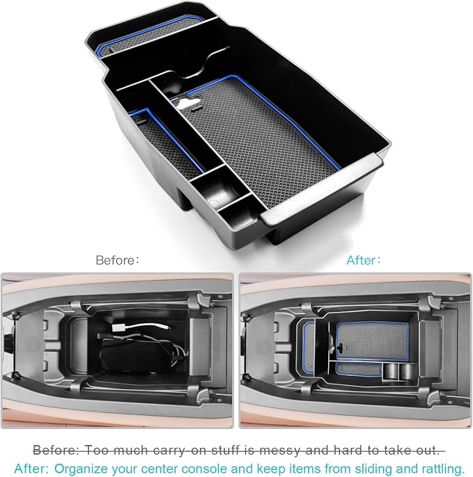 for 2023 2024 2025 2026 Mazda CX50 Middle Console Armrest Storage Box 2023-2026 CX50 Accessories (Blue)