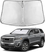 Windshield Sunshade Compatible for GMC Acadia 2017-2021 2022 2023, Sun Visor for Front Windshield & Window Sun Shade Cover, UV Heat Blocker & Protector, Car Accessories