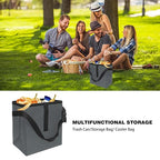 Car Trash Can, Leak-Proof Waterproof Trash Bin Collapsible Portable Auto Garbage Bag Large Capacity Trashcan Storage Bag Multipurpose Car Organizer Hanging (Gray)