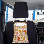 Car Trash Bag Car Garbage Bag Hanging Cars Trash Can Spring Decor Waterproof Cars Back Seat Organizer for Vehicle Travelling Camping Flower Daisy Decor