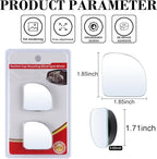 Blind Spot Car Mirror, Fan HD Glass Frameless Convex Side Mirror Blindspot, Reusable 360° Wide Angle Rear View Car Mirrors with Powerful Adjustable Suction Cup - Exterior Mirrors