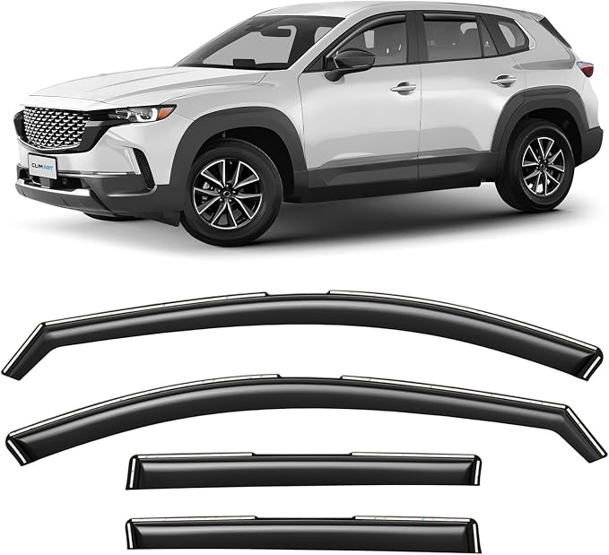 in-Channel Incredibly Durable Rain Guards for Mazda CX-50 2023-2026, Original Window Deflectors, Vent Window Visors, Vent Deflector, 4 pcs. - 623510