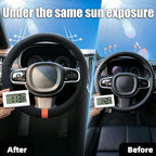 15" Universal Cooling Steering Wheel Cover, Microfiber Non-Slip Breathable Cooling Steering Wheel Protector with Silicone Inner Ring for Round/D Shape, Warm in Winter Cool in Summer, Black Orange