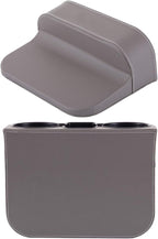 Car Seat Organizer Cup Drink Holders,Multifunctional Gap Filler Storage Box,Insert Organization Helps Reduce Distracted Driving&Holds phone Mount Mug Bottle Cellphones Coasters Wallet Cards (XBD-Gray)