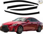 Tape-On Rain Guard 4-Piece for 06-12 Lexus Is250/Is350 Windows Visor Shield Shade Smoke