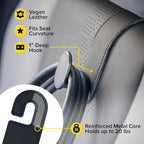 Headrest Hook (2-Pack) - Car Accessories | For Hanging Bags And Purses, Simple Seat Back Hangers, Car Essentials, Road Trip Essentials For Adults