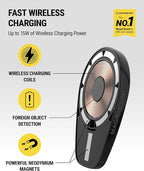 MPQ6 Magnetic Phone Holder for Car Dashboard/Windshield, 15W Wireless Fast Car Charger Stand, Hands Free Cell Phone Mount Compatible with iPhone 17/16/15/14/13/12 Series & MagSafe Case