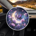 Steering Wheel Sun Shade Cover 17 inch Cooling Steering Wheel Sun Cover for Heat Protection Moon Rose Butterfly Car Accessories Heat Reflector Fit Most Cars SUV Trucks Van