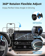 Car Phone Mount for 2020-2026 Toyota Highlander 8-inch Screen Accessories | L/LE/Hybrid XLE/Nightshade Magnetic 15W Fast Wireless Charger Phone Holder with Magsafe Not Affect Vent (Not fit 12.3'')