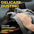 Super Soft Microfiber Towels for Cars - Edgeless - 6pk (12”x12”) - Premium Scratch-Free Towel - Great for Drying, Detailing, Polishing, Buffing - Ultra Absorbent Microfiber Cleaning Cloths for Car