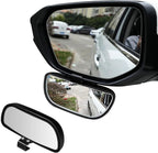 Blind Spot Car Mirror, Vehicle Adjustable 360 ° Rotation Auxiliary Convex Wide Angle Mirror, Auto Snap Way Clip On Side Rearview Mirror Universal for Car Truck SUV (A, Black)
