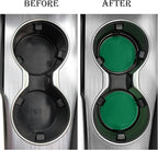 Car Cup Coaster, 4PCS Universal Non-Slip Cup Holders Embedded in Ornaments Coaster, Car Interior Accessories, Green