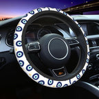 Blue Evil Eyes Magic Moon Steering Wheel Cover Car Accessories Cute for Women Girls Girly Universal 15 Inch Neoprene Auto Interior Decor Anti Slip Car Truck Protector