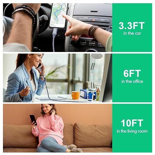 USB to USB C Cable, (5-Pack, 3/3/6/6/10 ft) Fast Charging Type C Charger Cord for iPhone 17 16 15, Galaxy S25 S24 A17 A16, Pixel 10 9 and More