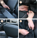 Waterproof Dog Car Seat Cover, Scratch Proof Protector for Pet, Car Back Bench, 56 x 47 inch, Black