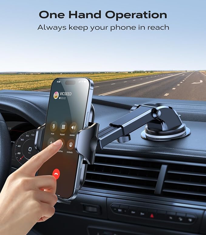 [True Strongest Suction] [Rally Racing-Grade Stability] Phone Holders for Your Car 2025 Upgraded Car Phone Holder Mount Truck Stand Cradle for iPhone Samsung All Phones, Dark Blue