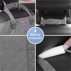 Dog Car Seat Covers, Pet Front Cover for Cars, Trucks, and Suv's - Waterproof & Nonslip Dog Seat Cover(Gray)
