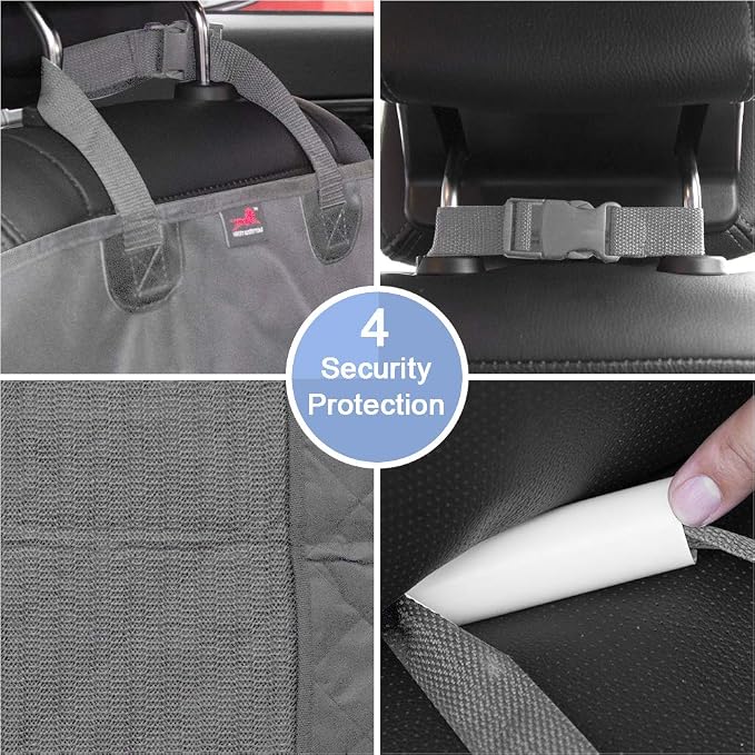Dog Car Seat Covers, Pet Front Cover for Cars, Trucks, and Suv's - Waterproof & Nonslip Dog Seat Cover(Gray)