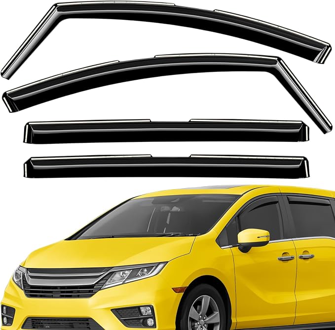 Extra Durable Window Deflectors in-Channel Window Visors Rain Guards Fit for Honda Odyssey 2018-2026, Sun Visors, Wind Vent for Shades, Exterior Car Accessories - 4pcs. AG0765