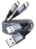 USB to USB C Cable 60W Fast Charging [2 Pack 6FT], USB A to USB C Cable for CarPlay, Durable Braided USB Type C iPhone Charger USBC Cord for iPhone 17/16/15/Pro Max/Plus, Samsung Galaxy S23 and More