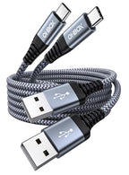 USB to USB C Cable 60W Fast Charging [2 Pack 6FT], USB A to USB C Cable for CarPlay, Durable Braided USB Type C iPhone Charger USBC Cord for iPhone 17/16/15/Pro Max/Plus, Samsung Galaxy S23 and More